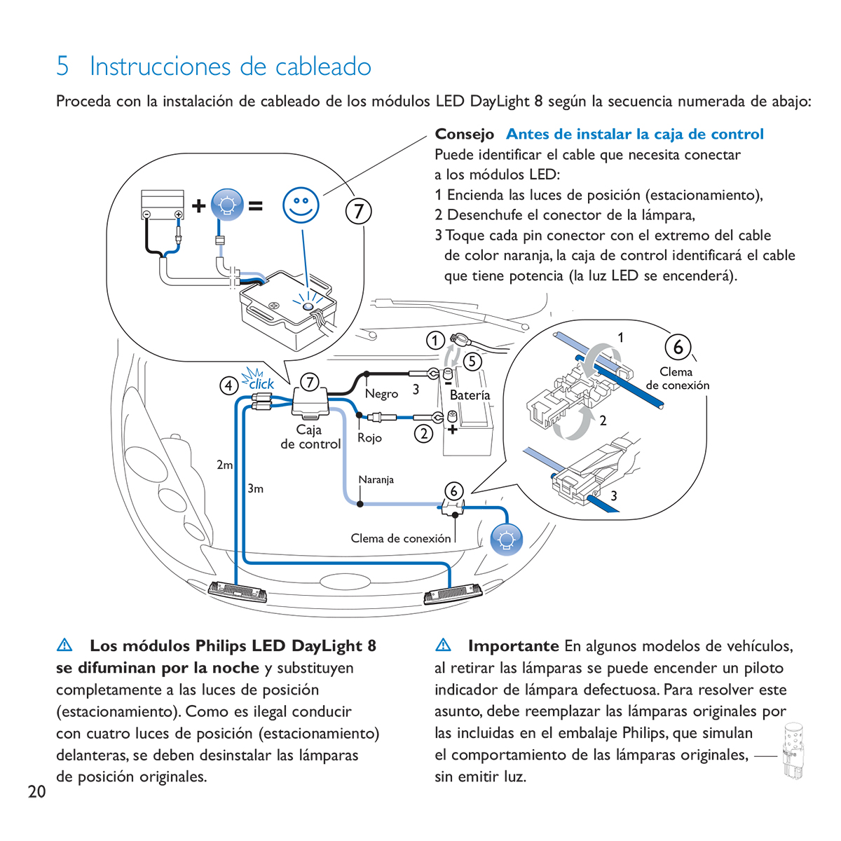 Philips LED DayLight 8 user guide - Inside page - Spanish